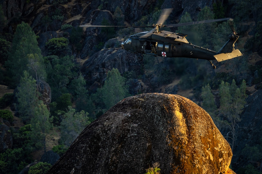 158th Aviation Regiment Provides MEDEVAC for Mojave Falcon 25