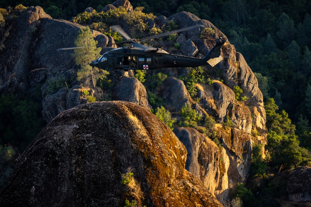 158th Aviation Regiment Provides MEDEVAC for Mojave Falcon 25