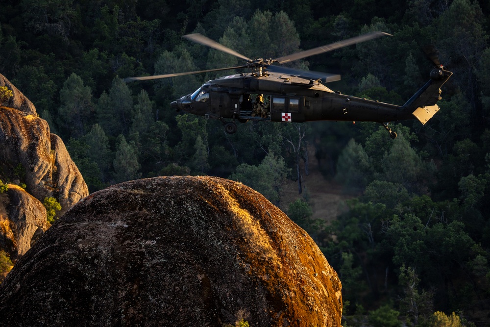 158th Aviation Regiment Provides MEDEVAC for Mojave Falcon 25