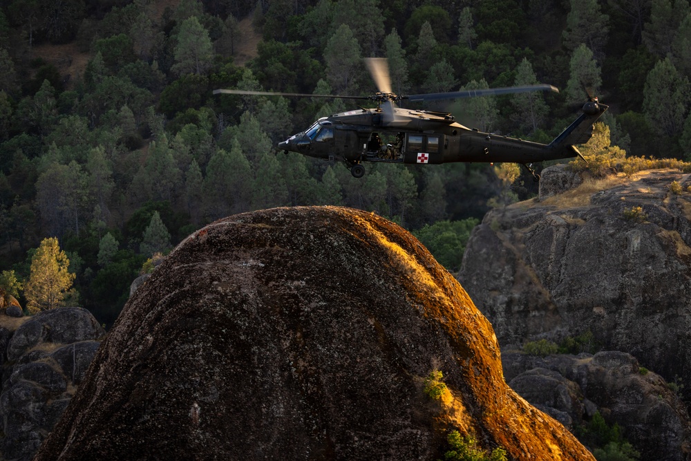 158th Aviation Regiment Provides MEDEVAC for Mojave Falcon 25