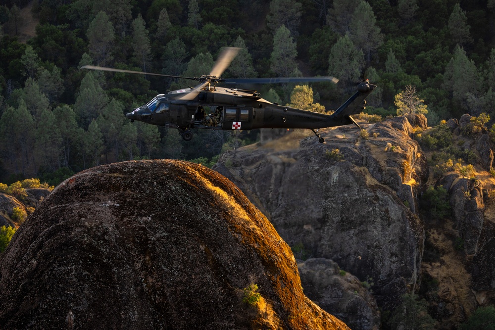 158th Aviation Regiment Provides MEDEVAC for Mojave Falcon 25
