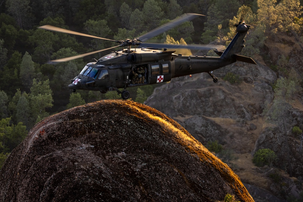 158th Aviation Regiment Provides MEDEVAC for Mojave Falcon 25