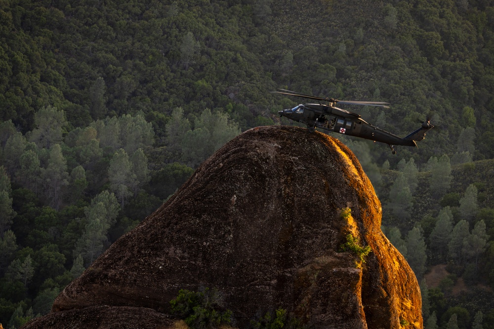 158th Aviation Regiment Provides MEDEVAC for Mojave Falcon 25