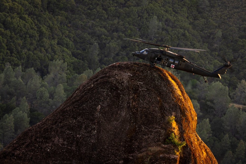 158th Aviation Regiment Provides MEDEVAC for Mojave Falcon 25