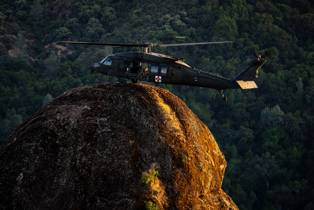 158th Aviation Regiment Provides MEDEVAC for Mojave Falcon 25