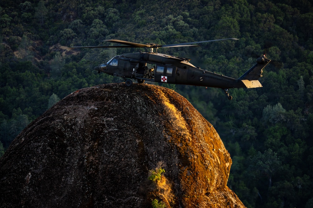 158th Aviation Regiment Provides MEDEVAC for Mojave Falcon 25