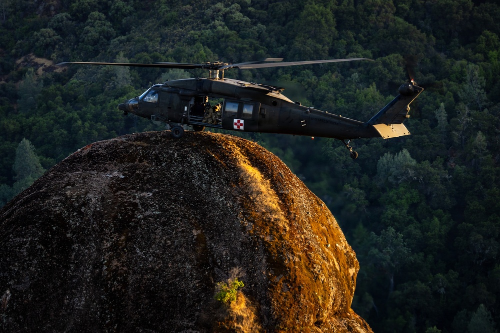 158th Aviation Regiment Provides MEDEVAC for Mojave Falcon 25