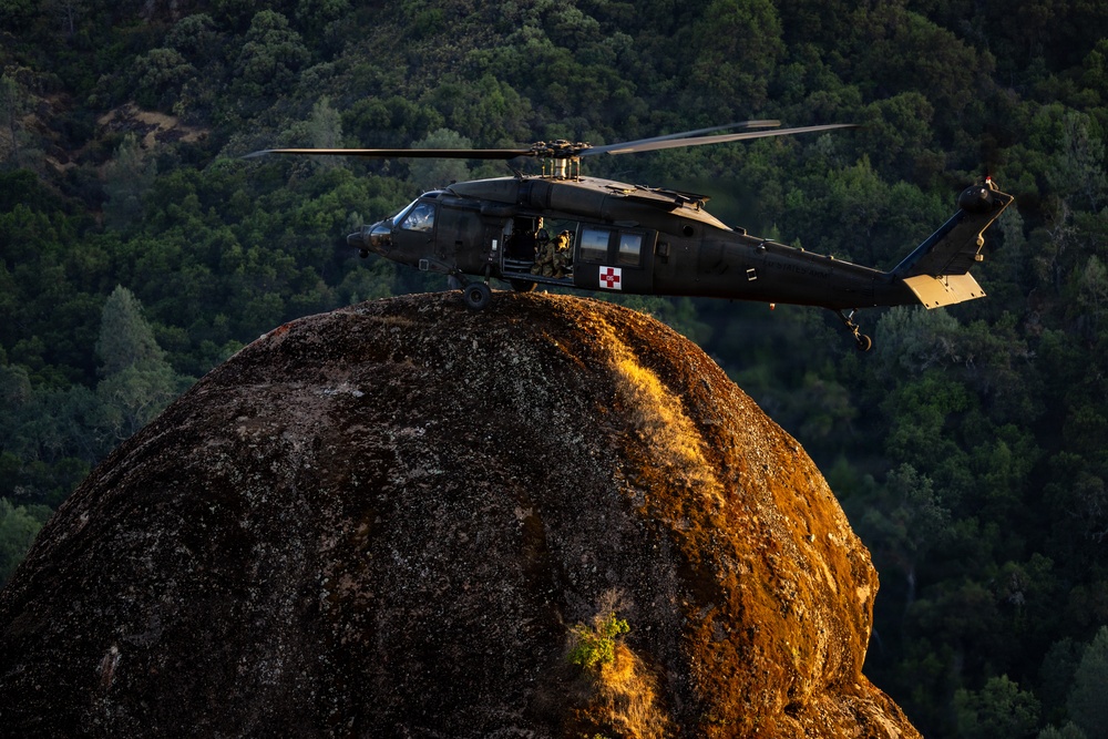 158th Aviation Regiment Provides MEDEVAC for Mojave Falcon 25