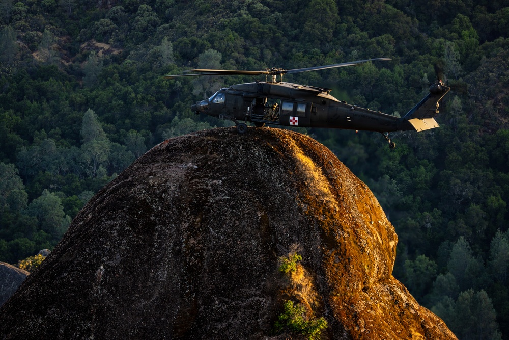 158th Aviation Regiment Provides MEDEVAC for Mojave Falcon 25