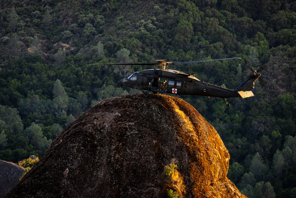 158th Aviation Regiment Provides MEDEVAC for Mojave Falcon 25