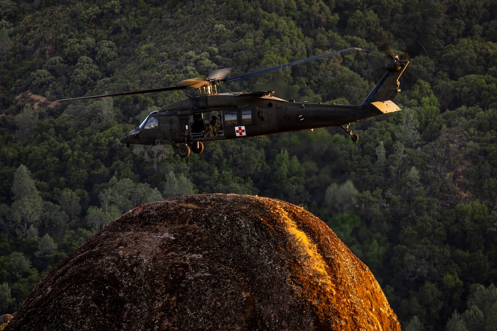 158th Aviation Regiment Provides MEDEVAC for Mojave Falcon 25