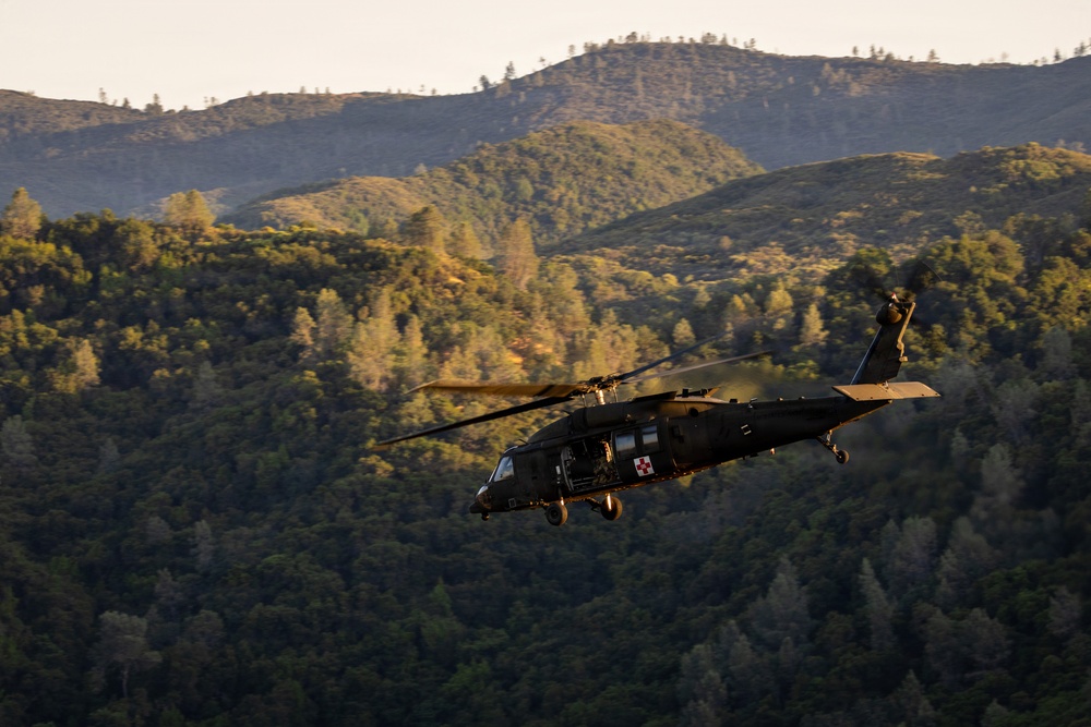 158th Aviation Regiment Provides MEDEVAC for Mojave Falcon 25