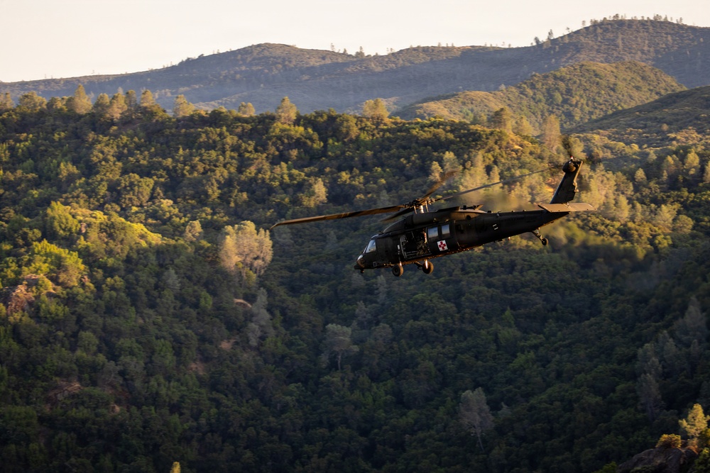 158th Aviation Regiment Provides MEDEVAC for Mojave Falcon 25