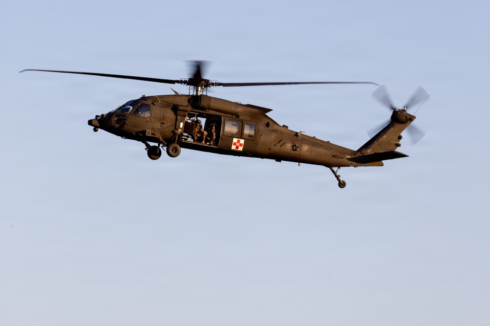 158th Aviation Regiment Provides MEDEVAC for Mojave Falcon 25