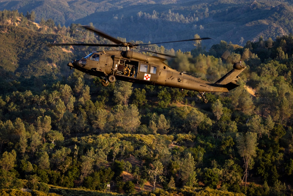 158th Aviation Regiment Provides MEDEVAC for Mojave Falcon 25