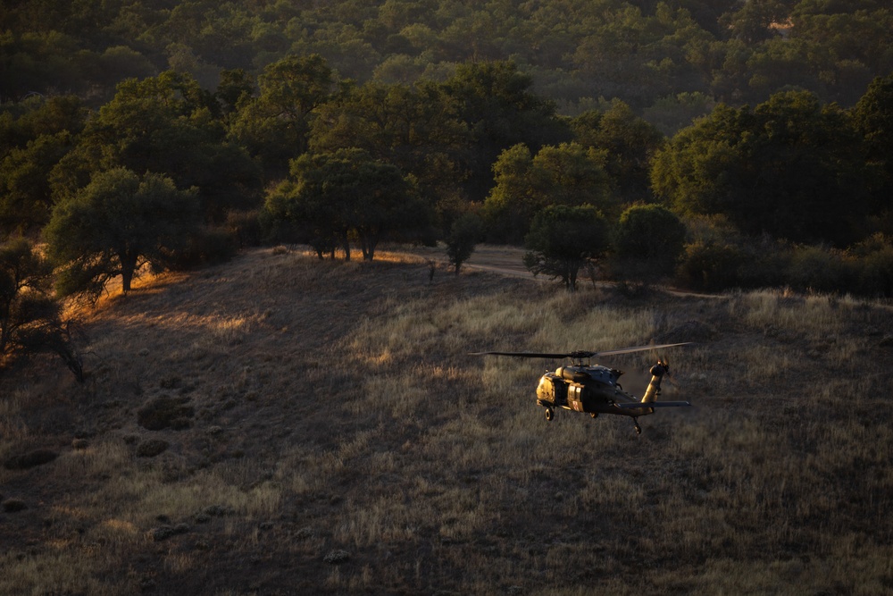 158th Aviation Regiment Provides MEDEVAC for Mojave Falcon 25