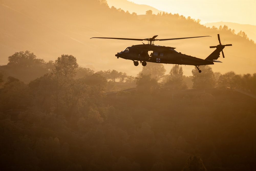 158th Aviation Regiment Provides MEDEVAC for Mojave Falcon 25