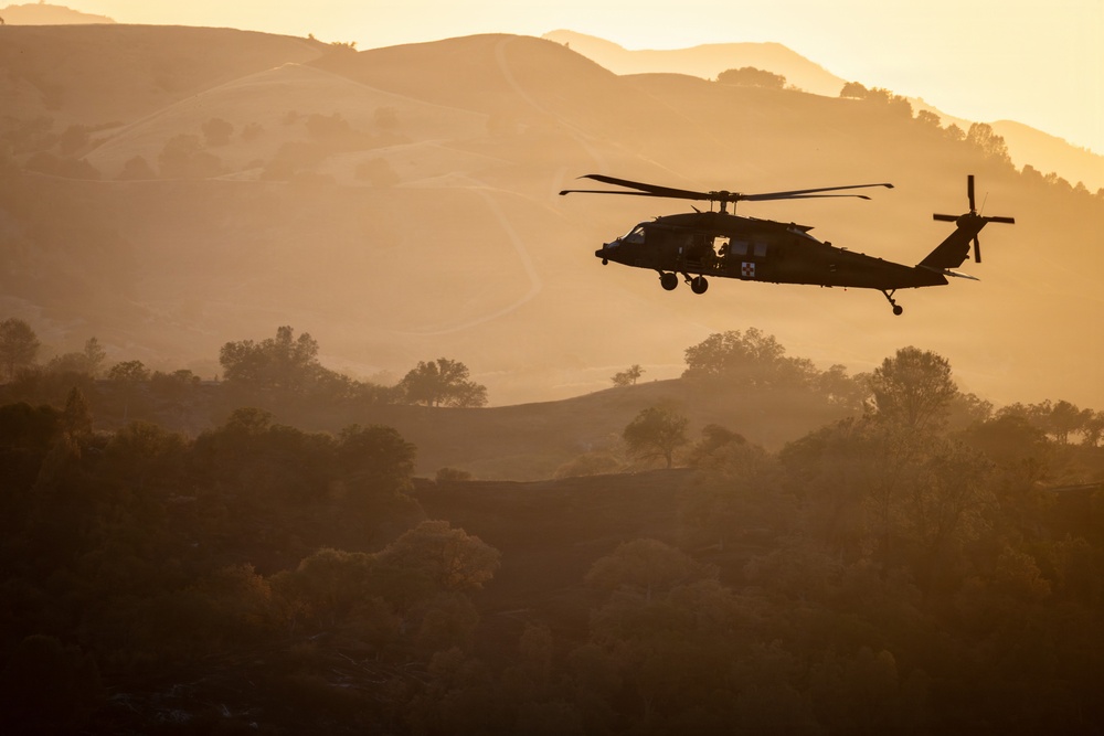 158th Aviation Regiment Provides MEDEVAC for Mojave Falcon 25