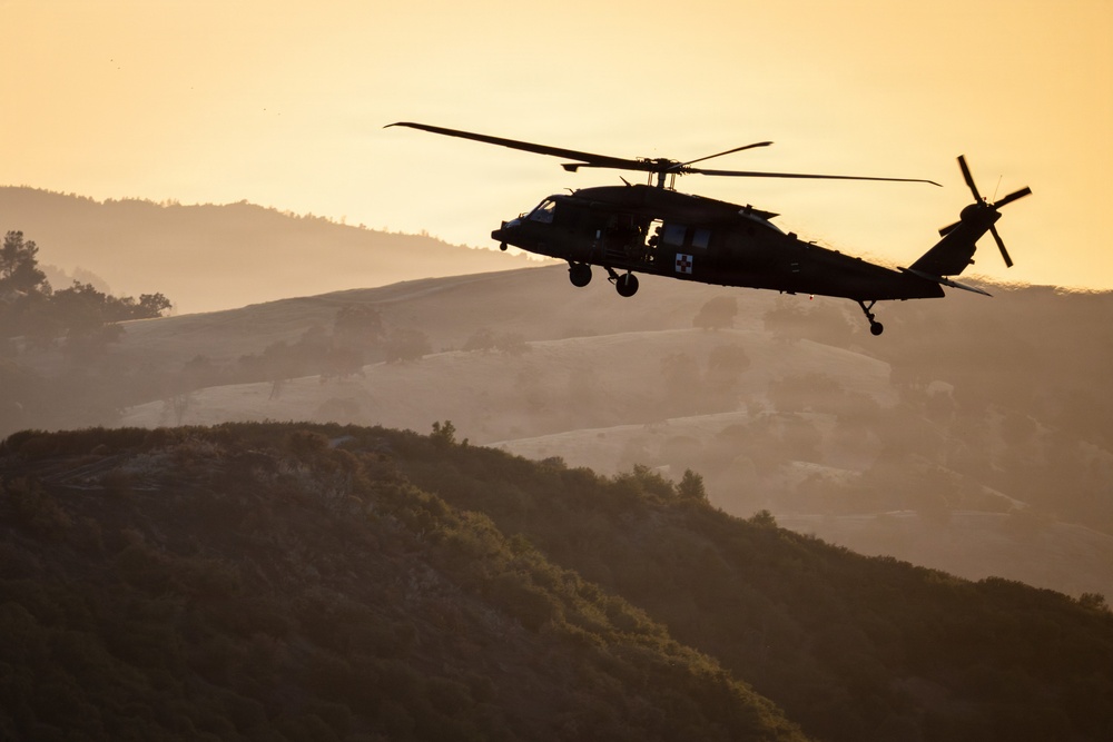 158th Aviation Regiment Provides MEDEVAC for Mojave Falcon 25