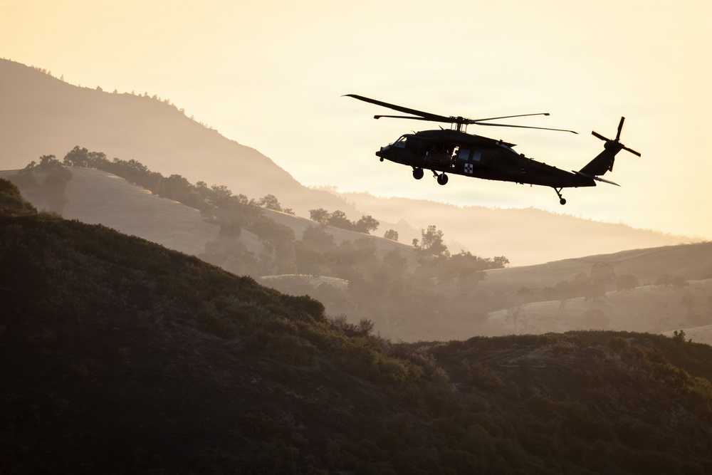 158th Aviation Regiment Provides MEDEVAC for Mojave Falcon 25