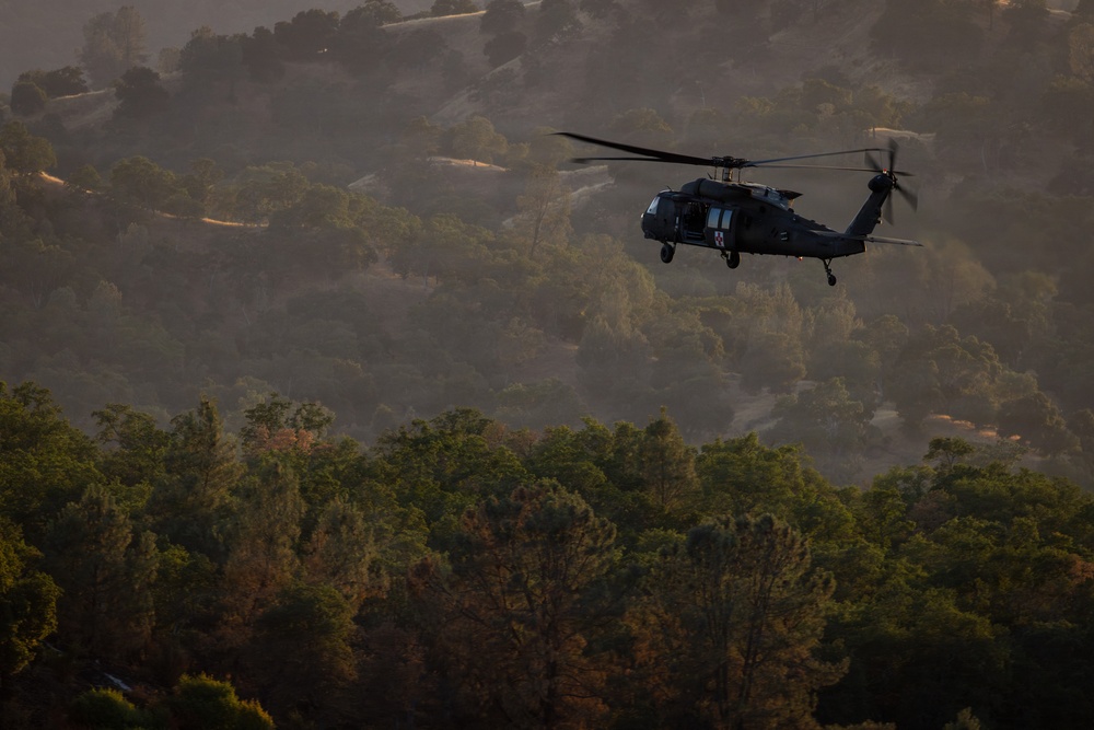 158th Aviation Regiment Provides MEDEVAC for Mojave Falcon 25