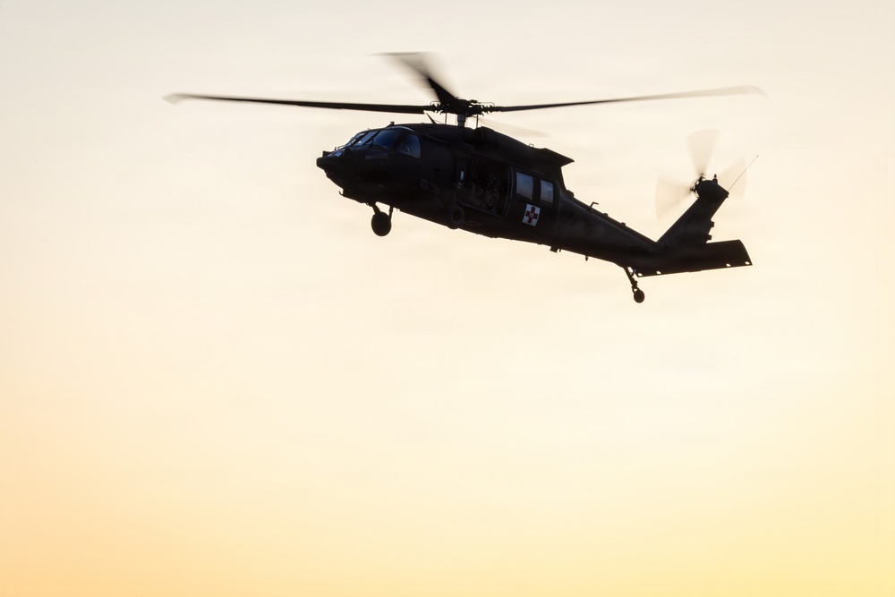 158th Aviation Regiment Provides MEDEVAC for Mojave Falcon 25