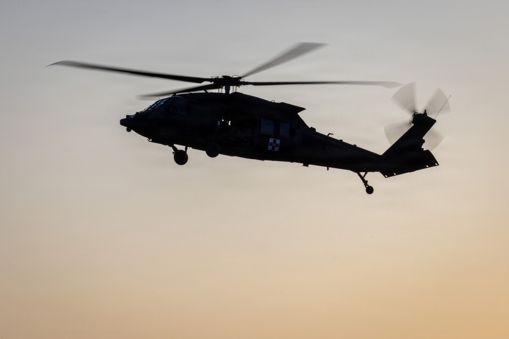 158th Aviation Regiment Provides MEDEVAC for Mojave Falcon 25