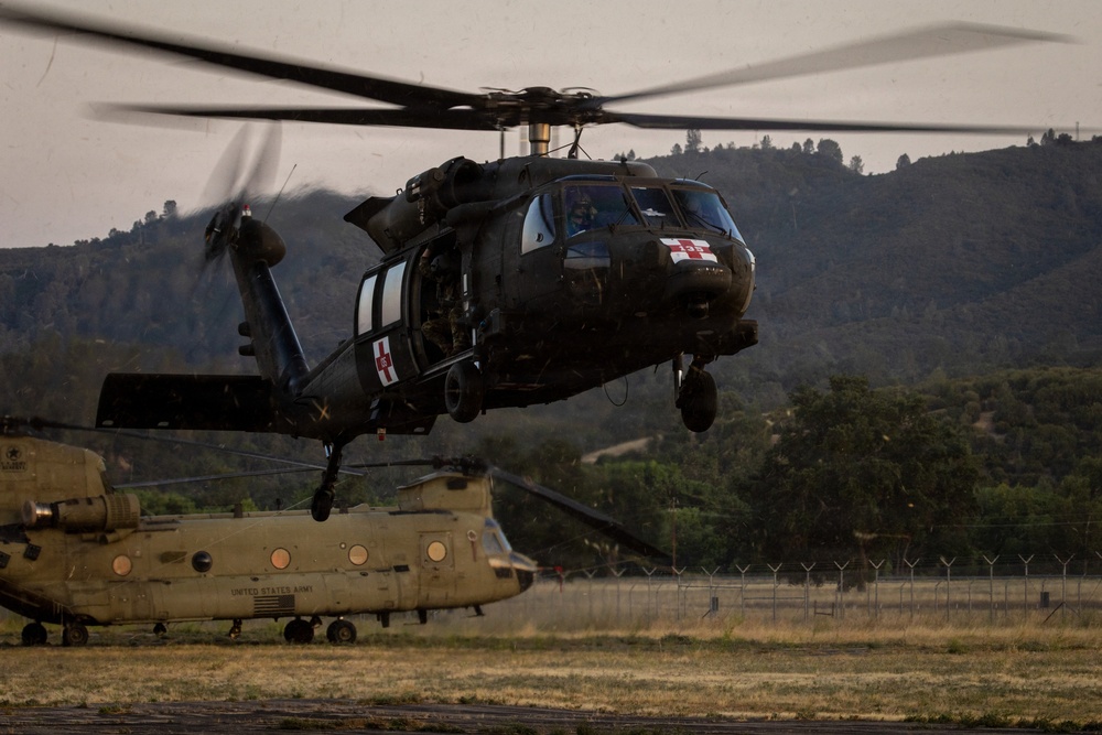 158th Aviation Regiment Provides MEDEVAC for Mojave Falcon 25