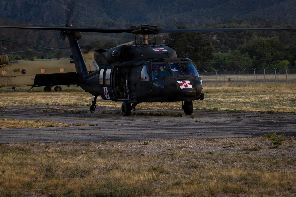 158th Aviation Regiment Provides MEDEVAC for Mojave Falcon 25