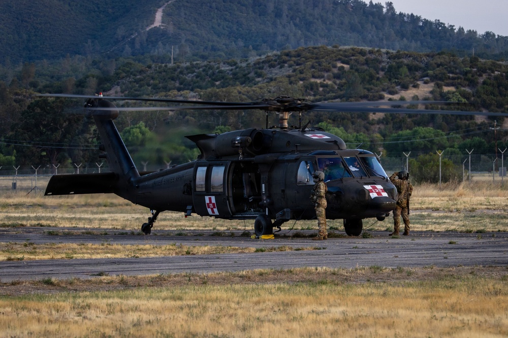 158th Aviation Regiment Provides MEDEVAC for Mojave Falcon 25