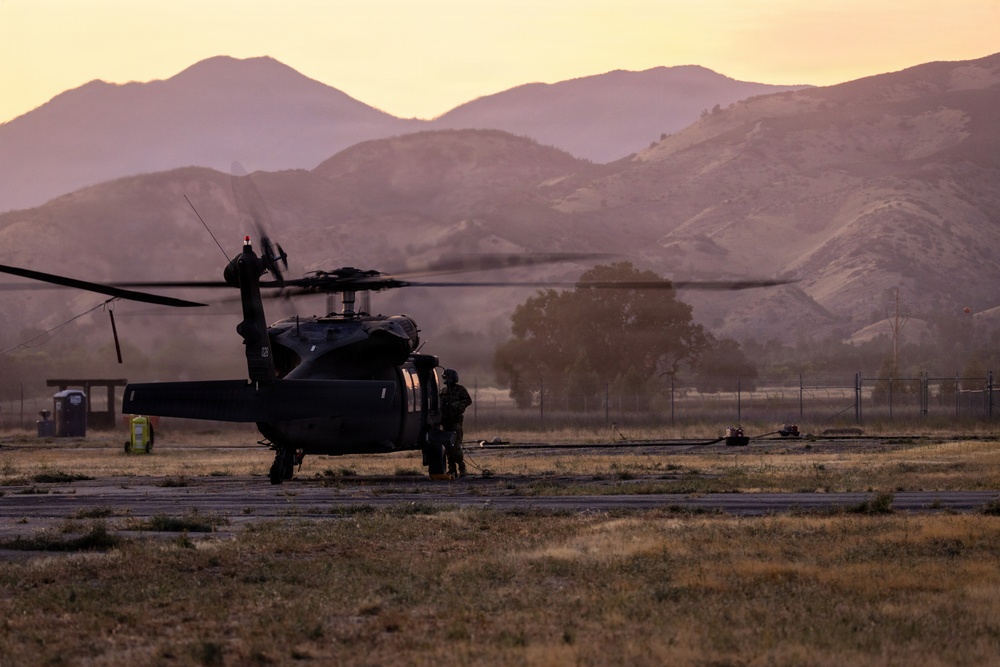 158th Aviation Regiment Provides MEDEVAC for Mojave Falcon 25
