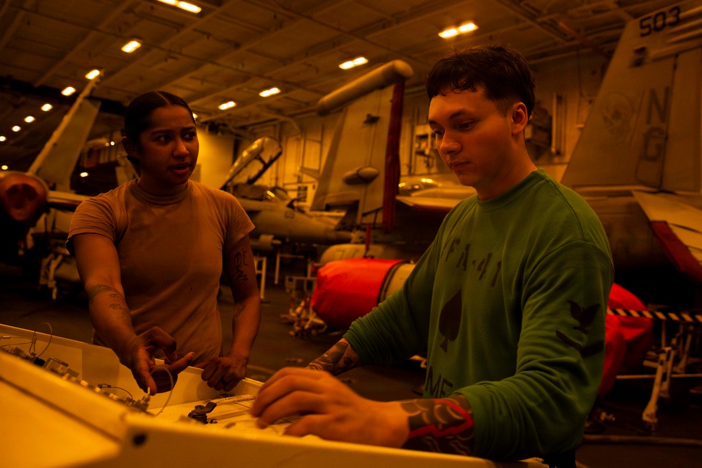 Abraham Lincoln conducts routine operations