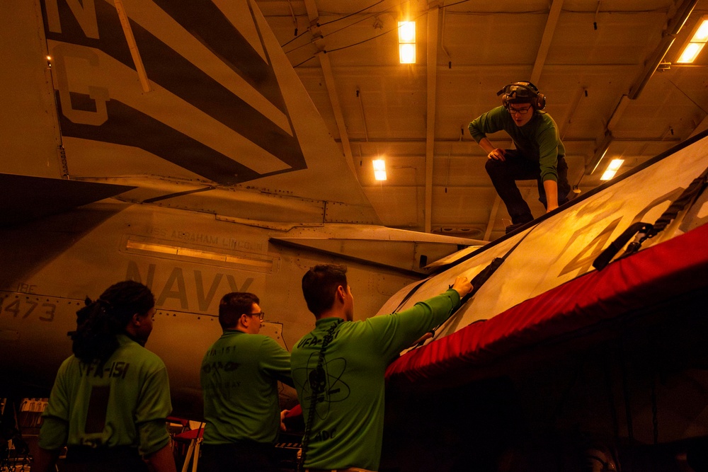 Abraham Lincoln conducts routine operations