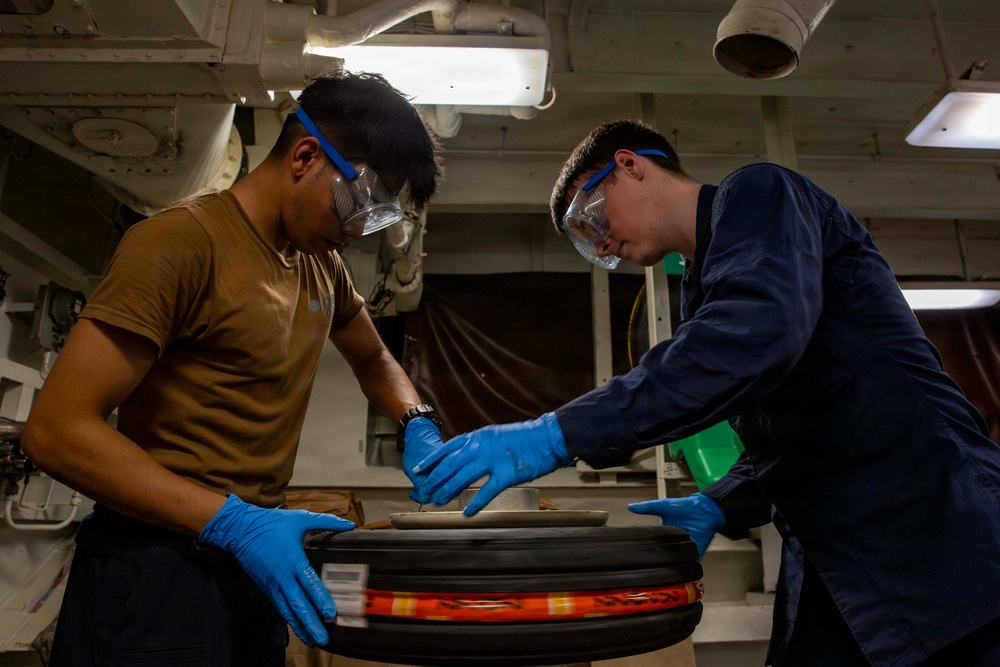 Abraham Lincoln conducts routine operations