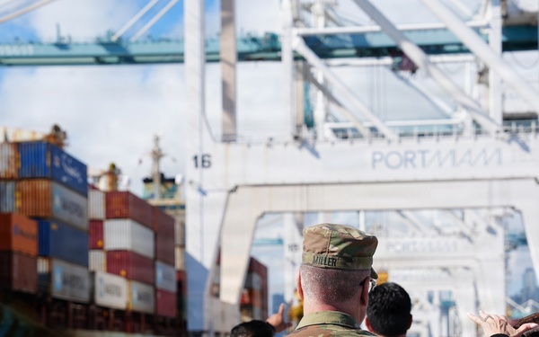 Brig. Gen. Zachary Miller visited Port Miami to meet with key stakeholders and tour ongoing and potential project sites