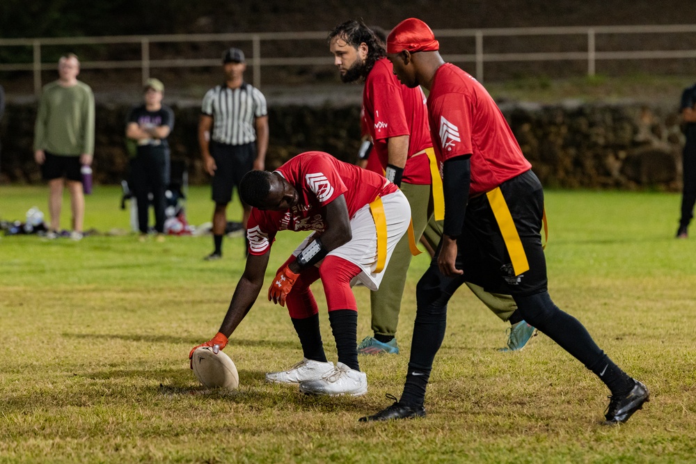 Battle of the Bases: MCBH Participates at USAG Flag Football Tournament