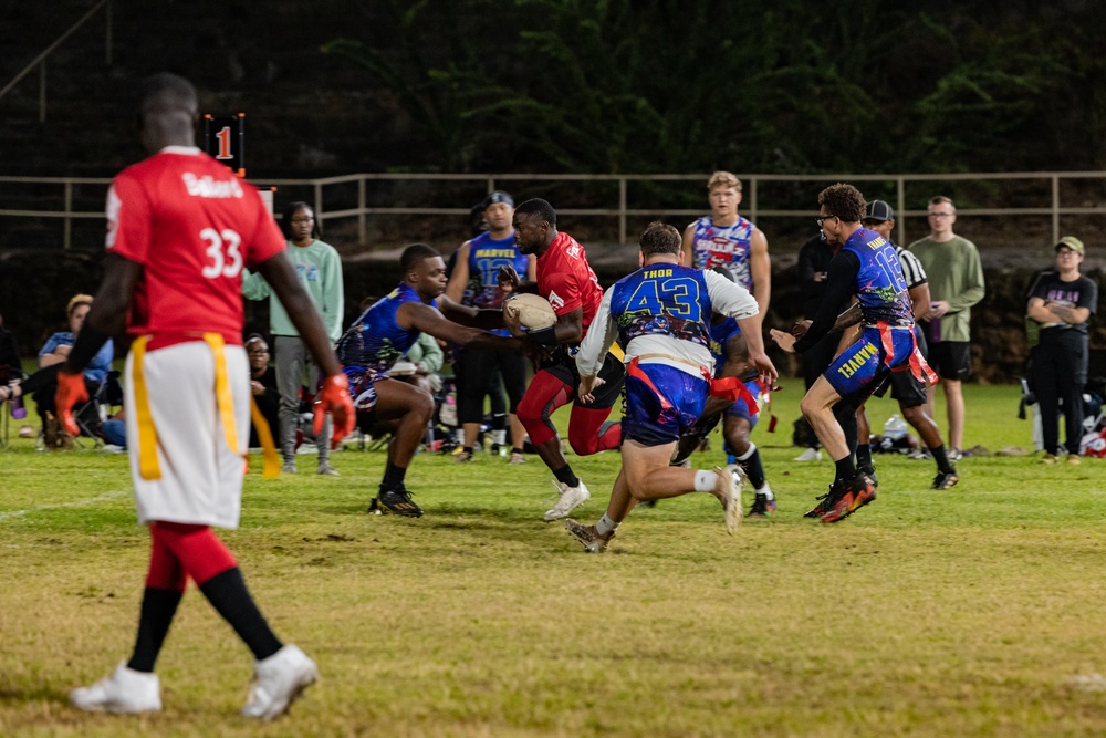Battle of the Bases: MCBH Participates at USAG Flag Football Tournament