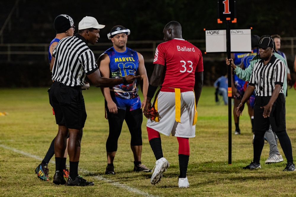Battle of the Bases: MCBH Participates at USAG Flag Football Tournament