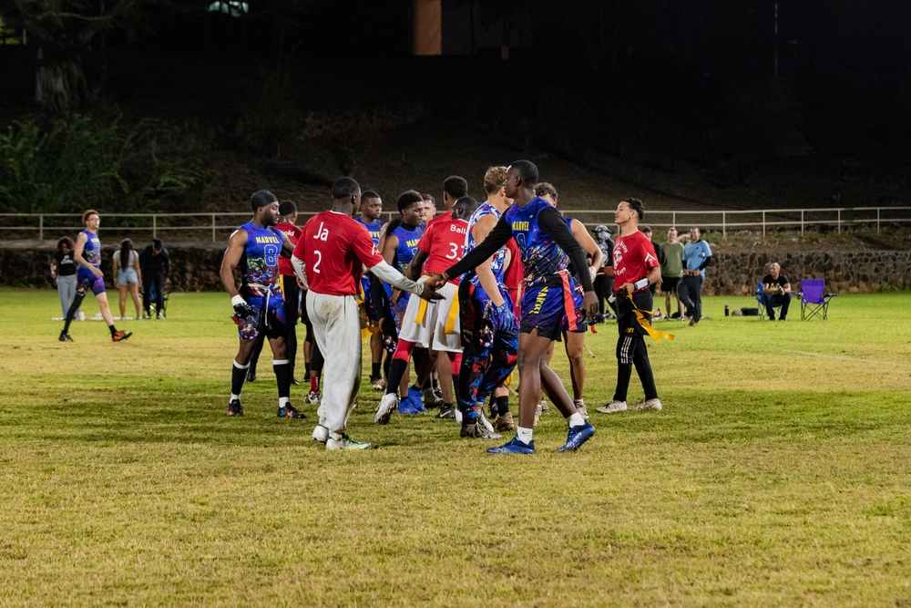 Battle of the Bases: MCBH Participates at USAG Flag Football Tournament