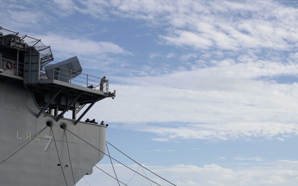 USS Tripoli visits White Beach Naval Facility