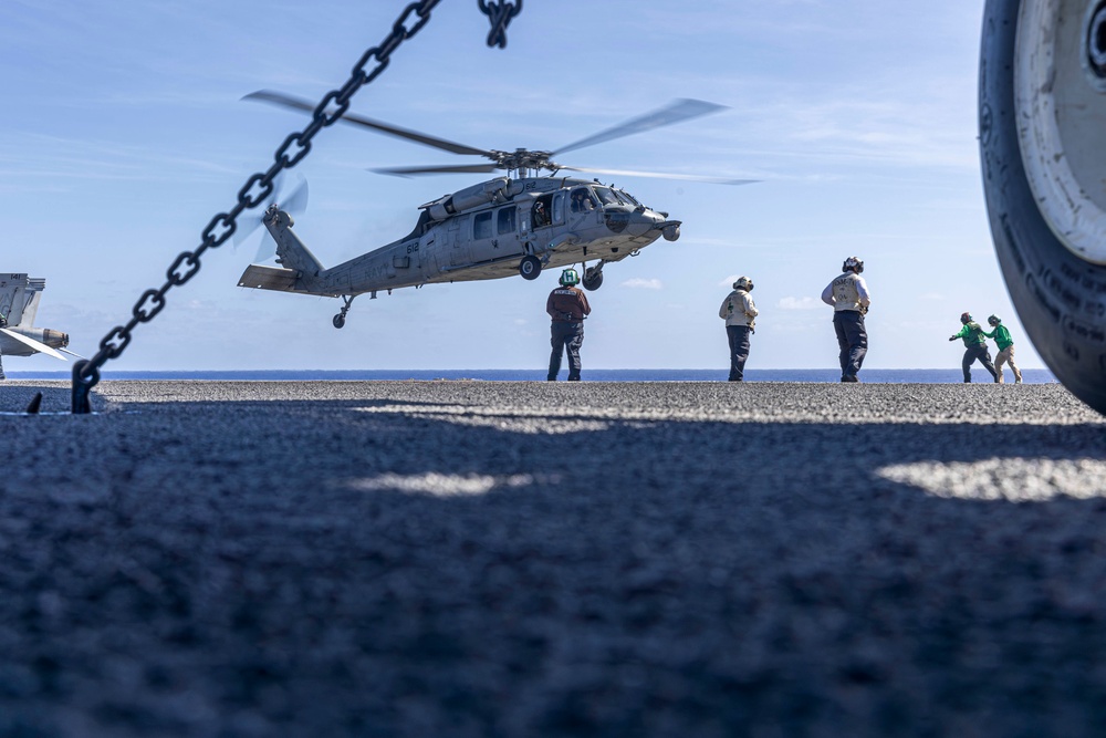 Abraham Lincoln conducts routine flight operations