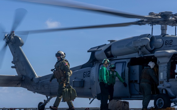 Abraham Lincoln conducts routine flight operations