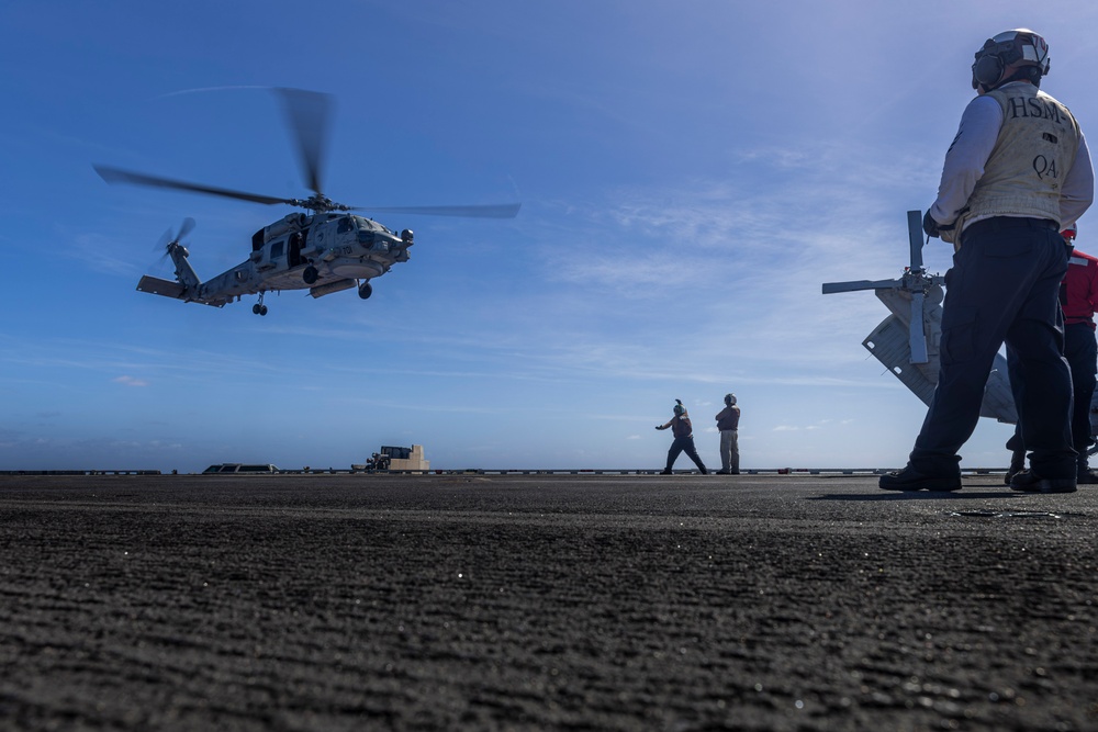 Abraham Lincoln conducts routine flight operations