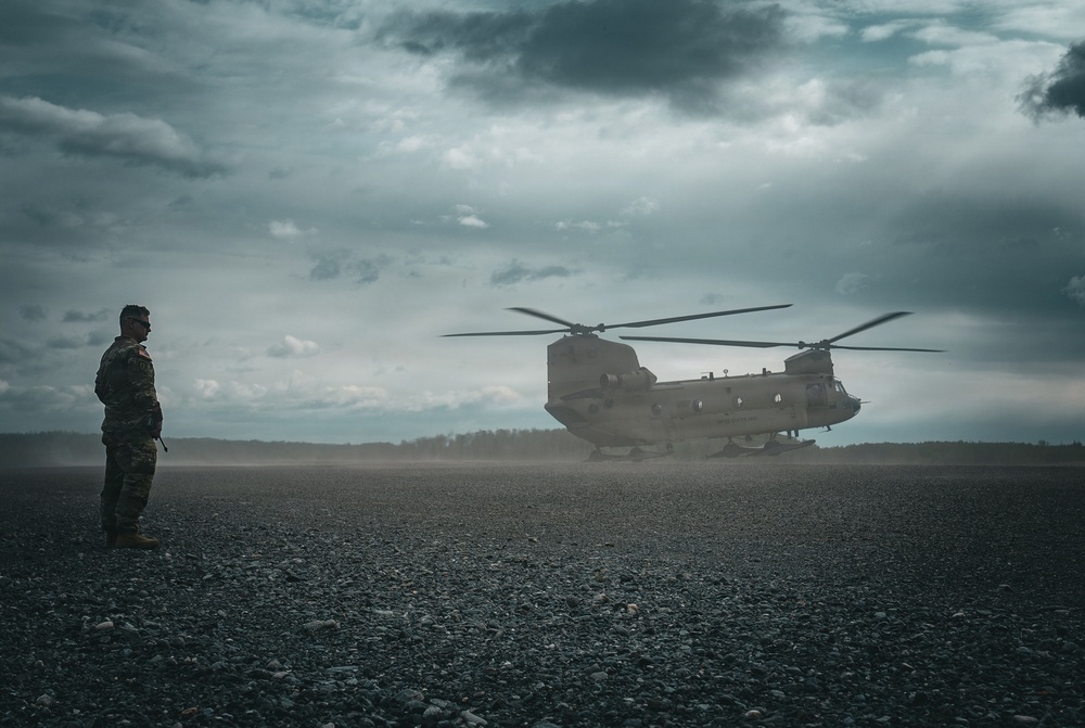 CH-47 Supports Airborne Operations at Malemute Drop Zone