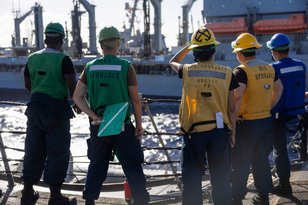 Spruance conducts routine operations