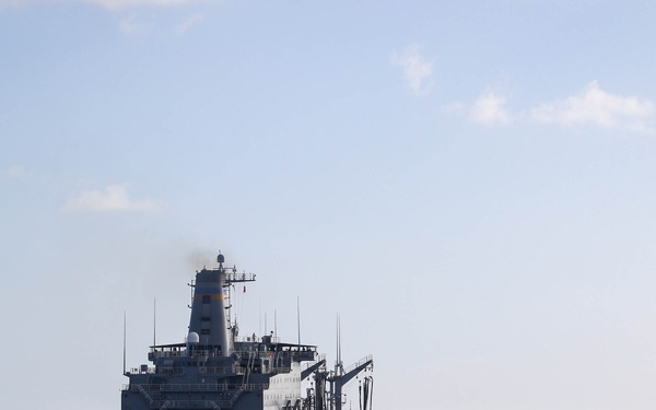 Frank E. Petersen Jr. conducts fueling-at-sea