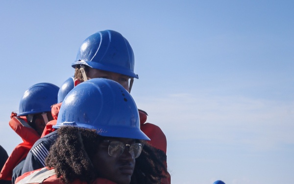 Frank E. Petersen Jr. conducts fueling-at-sea
