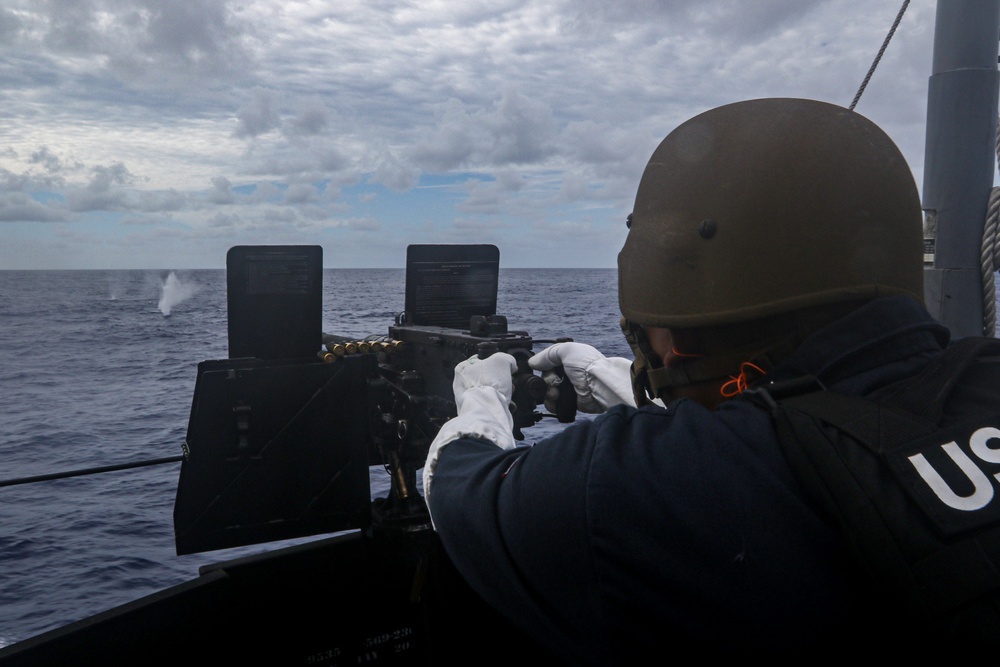 Frank E. Petersen Jr. conducts live fire exercise