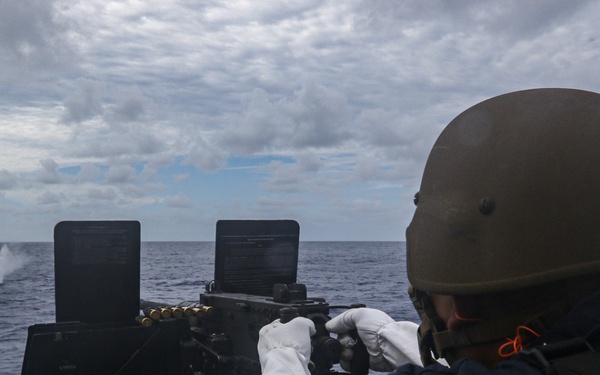 Frank E. Petersen Jr. conducts live fire exercise
