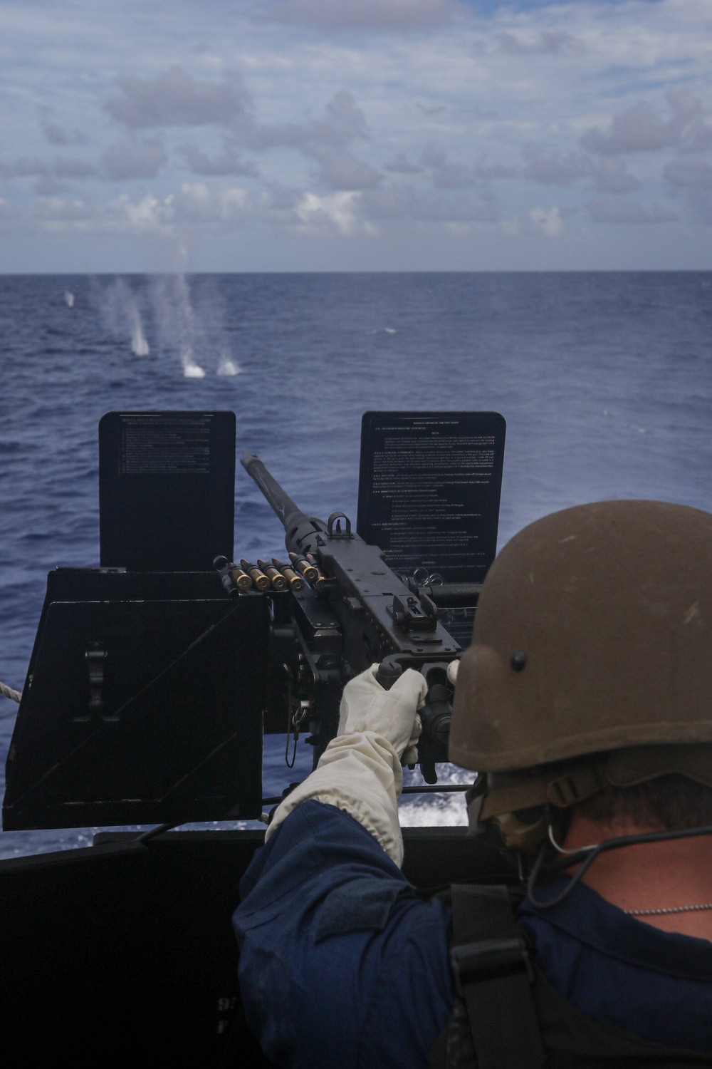 Frank E. Petersen Jr. conducts live fire exercise